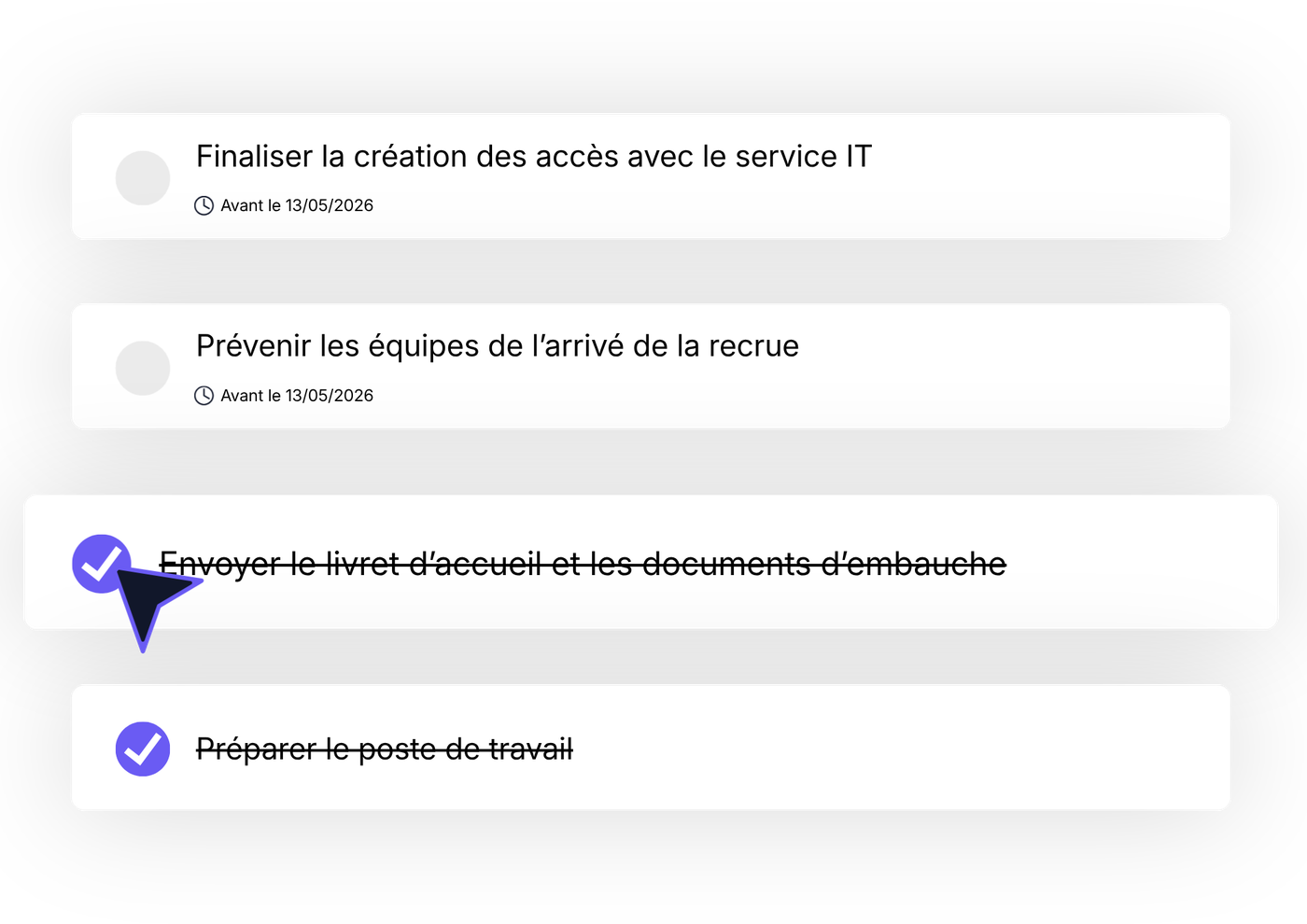 Une checklist d'onboarding adapt&eacute;e au service Engineering, greff&eacute;e sur le parcours commun